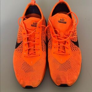 Nike Flyknit Bright Orange Running Shoes